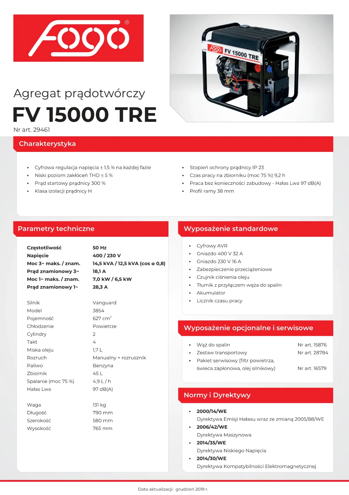 Inne Fogo FV 15000 TRE 7kw